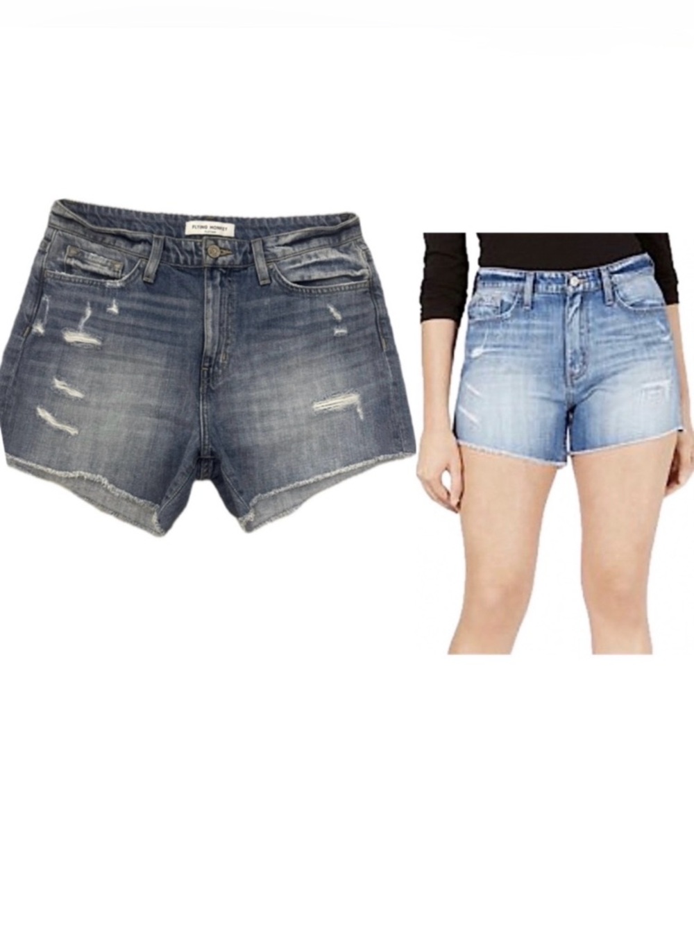 Flying Monkey Platinum High Rise Jean Shorts 28